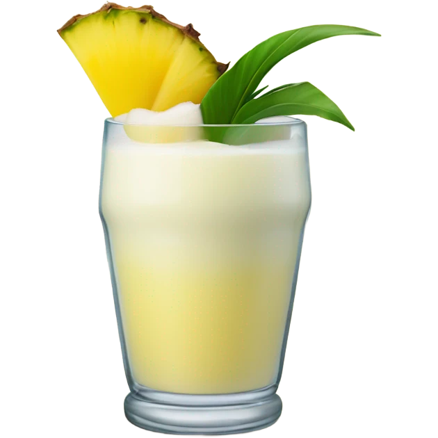 Pina colada in vintage glass emoji