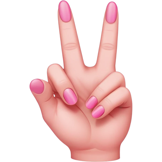 Pink middle finger emoji
