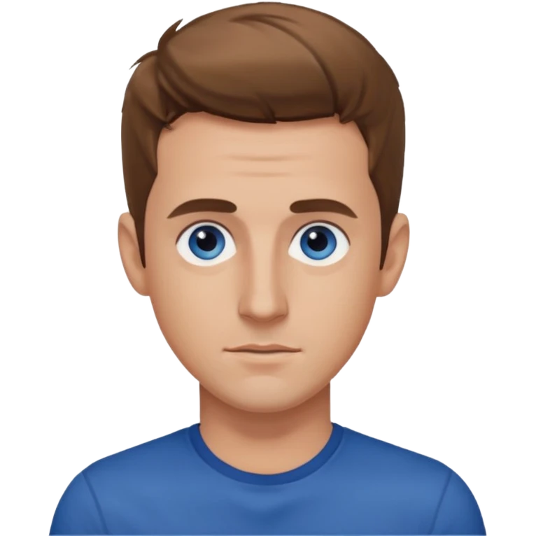 Joey McIntyre blue eyes, light brown hair, dark blue shirt  emoji