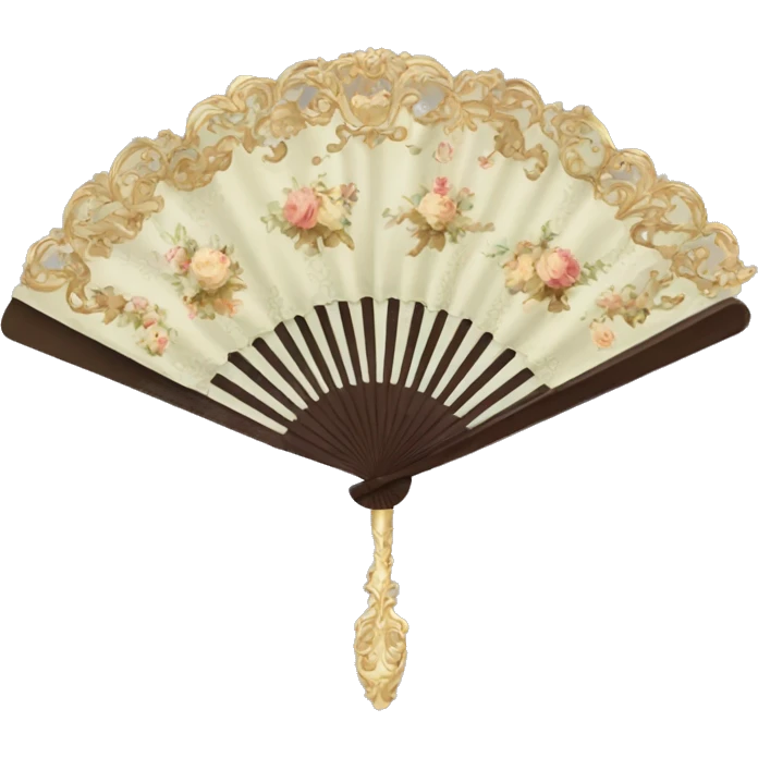 rococo hand fan  emoji