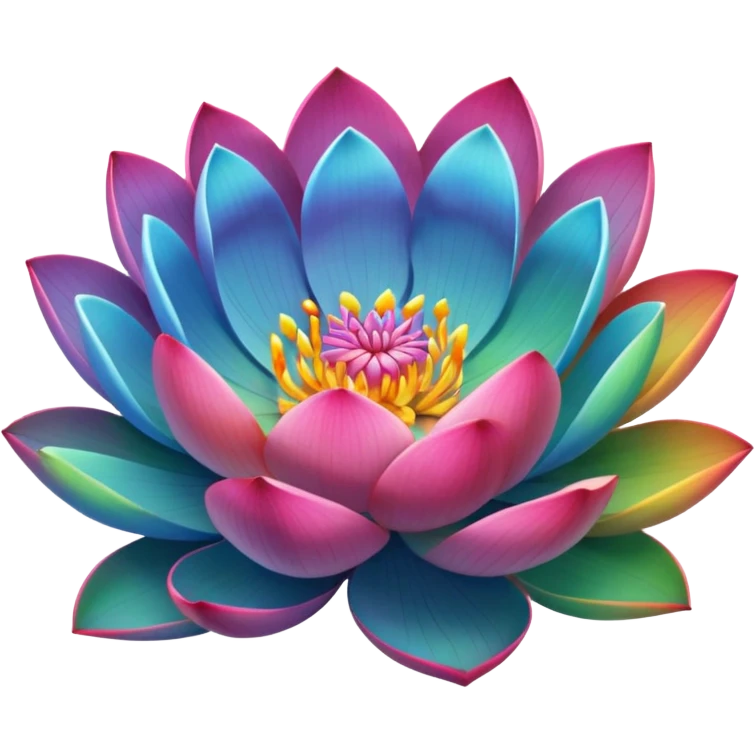 Rainbow lotus emoji