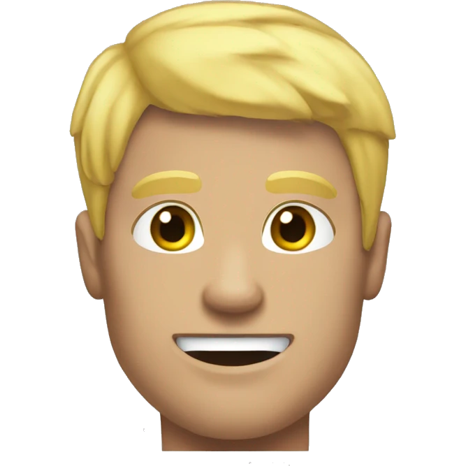 muscular man with blonde hair and bgbt emoji