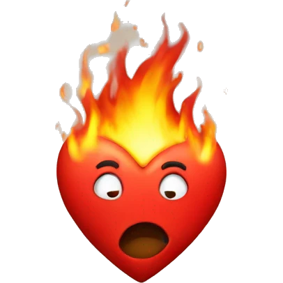 burning red heart emoji