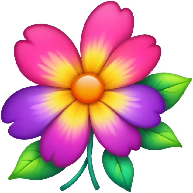 colored, flower power emoji
