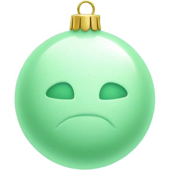 Pastel Green ornament with winter pin  emoji