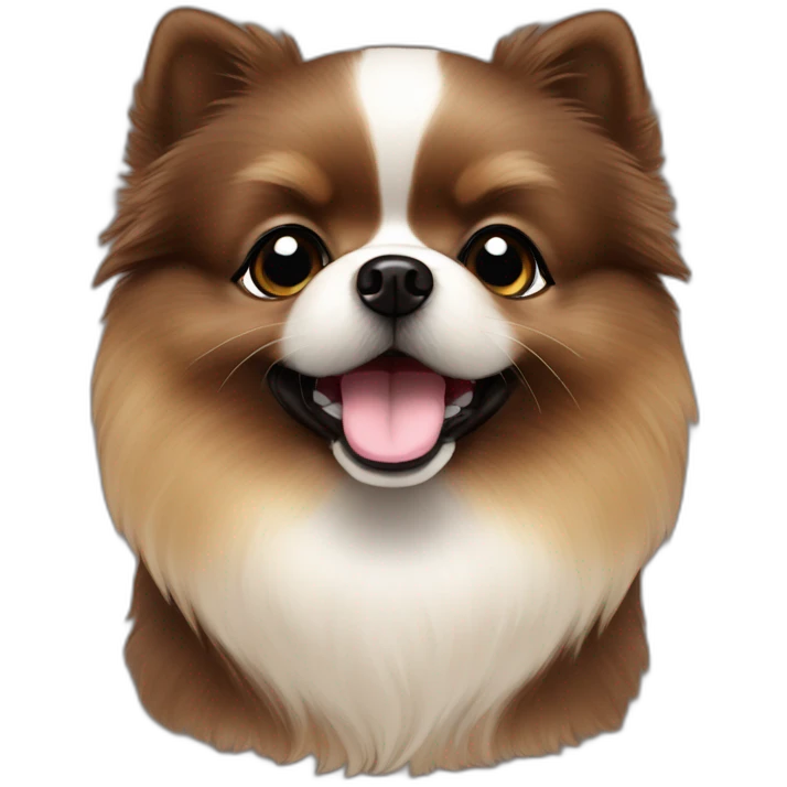 german dwarf pomeranian chocolate - marble color emoji
