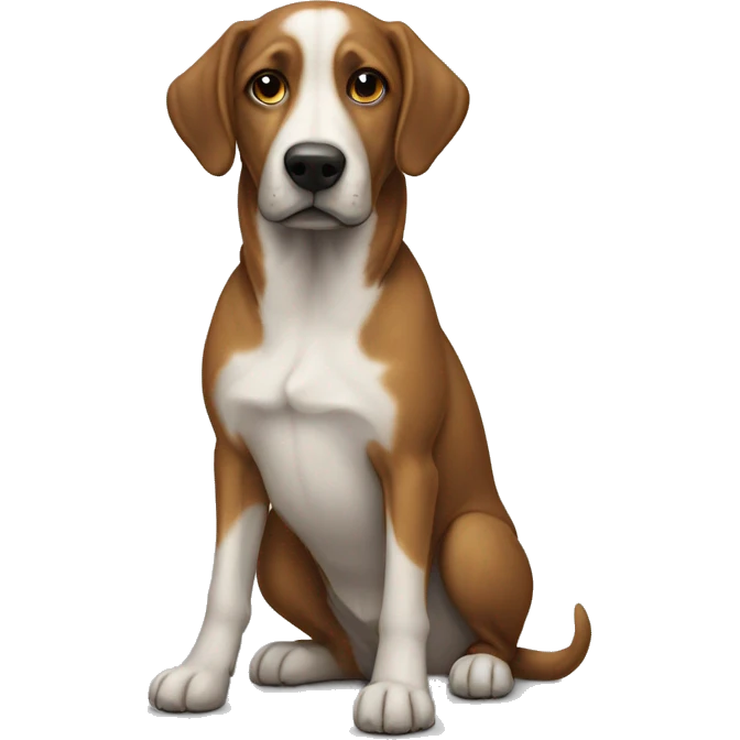 dog wearing a huddy emoji