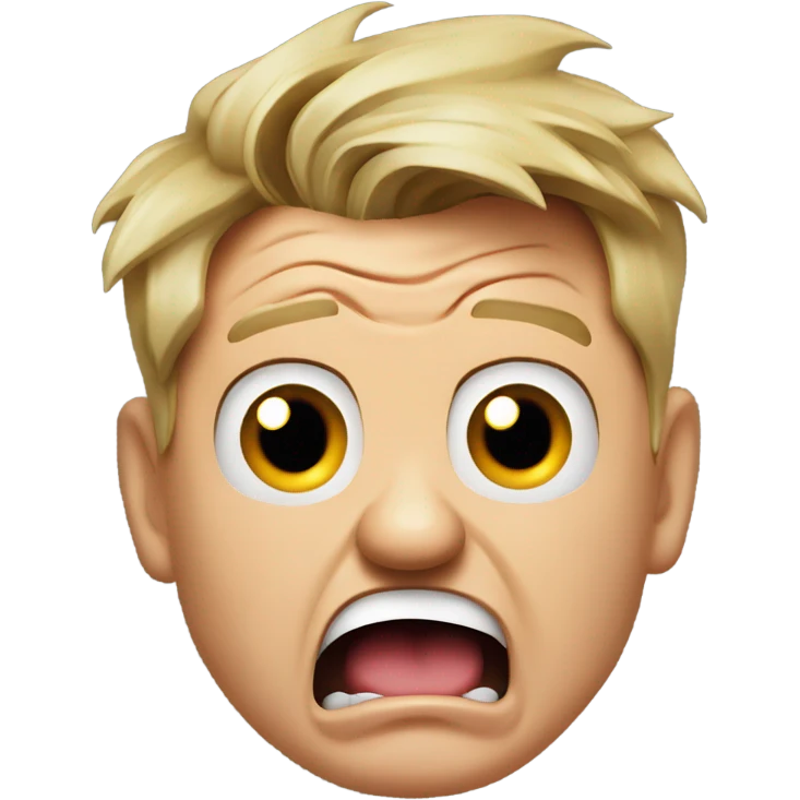 Gordon Ramsey screaming in fear emoji