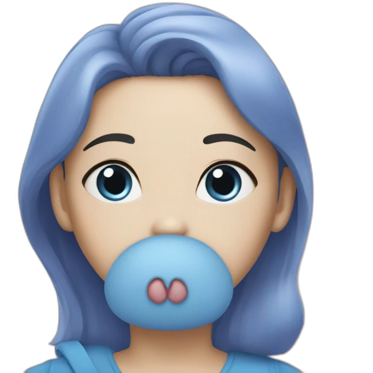 blue dow with lilia emoji