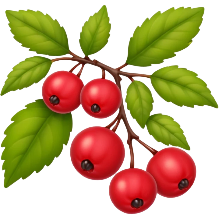 bush with a few berries emoji