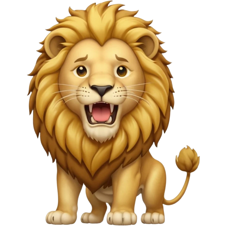 Lion – Golden mane, roaring, standing proudly emoji