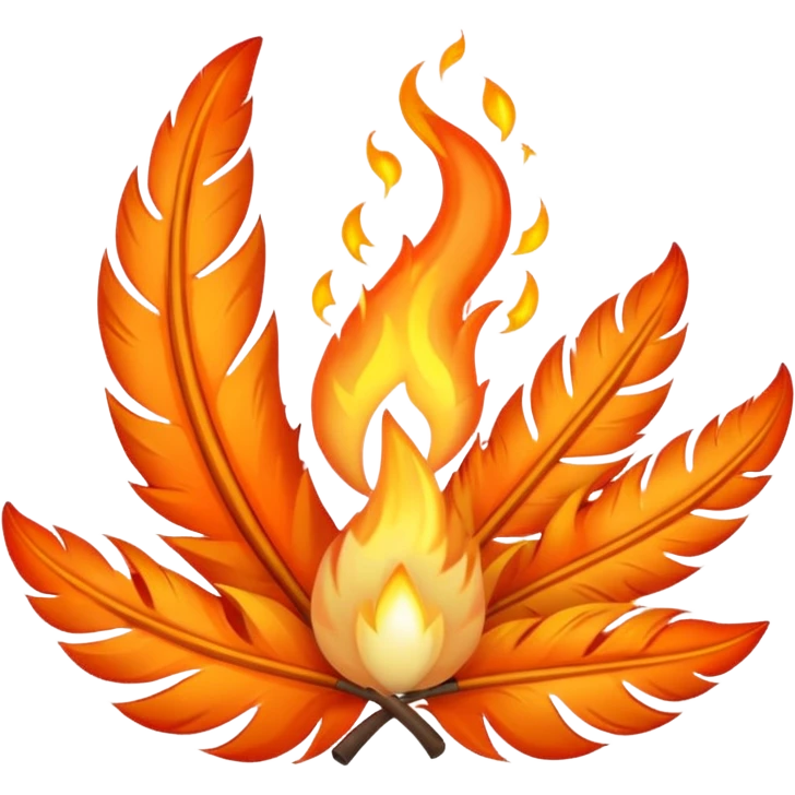 Fire and feathers emoji