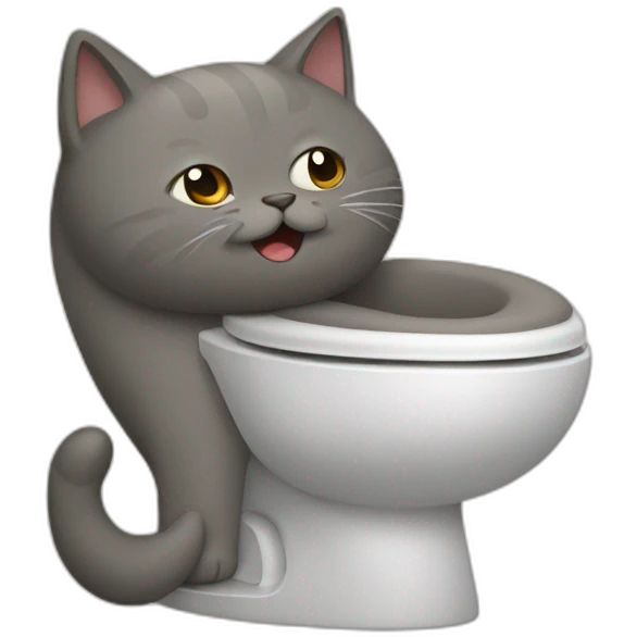 Cat-pooping emoji
