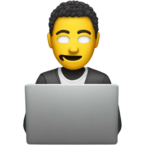 anonymous with laptop emoji