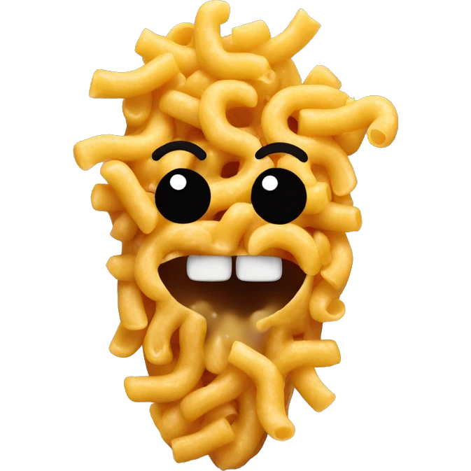 Monster made of macaroni and cheese emoji