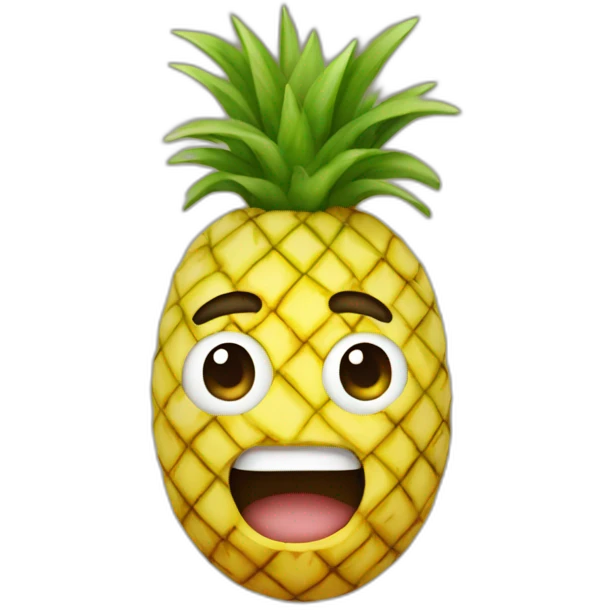 Man pineapple moyai emoji