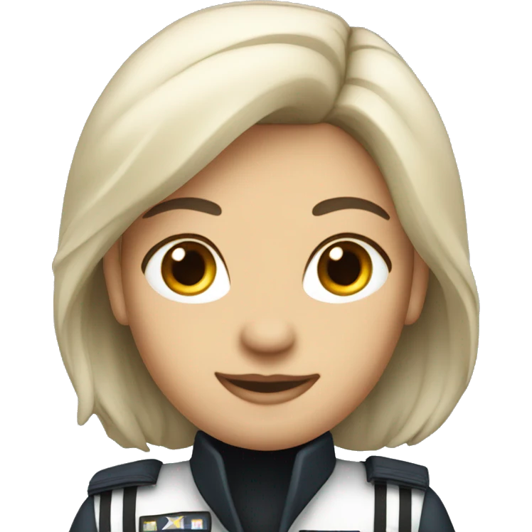 a beautiful white naval helicopter pilot with black hair emoji