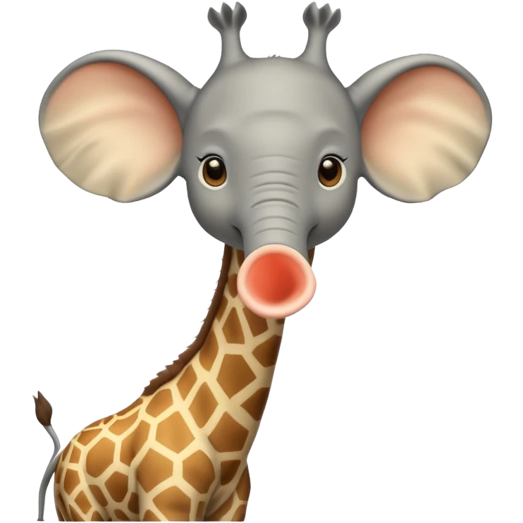 elephant  Giraffe hybride emoji