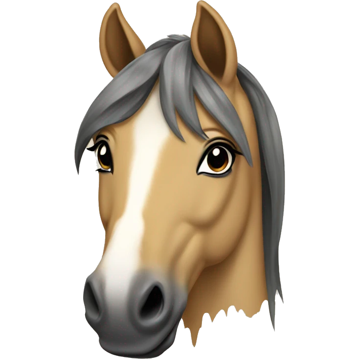 Buckskin paint pony  emoji
