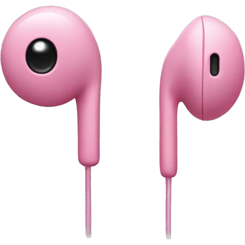 Pink EarPods emoji