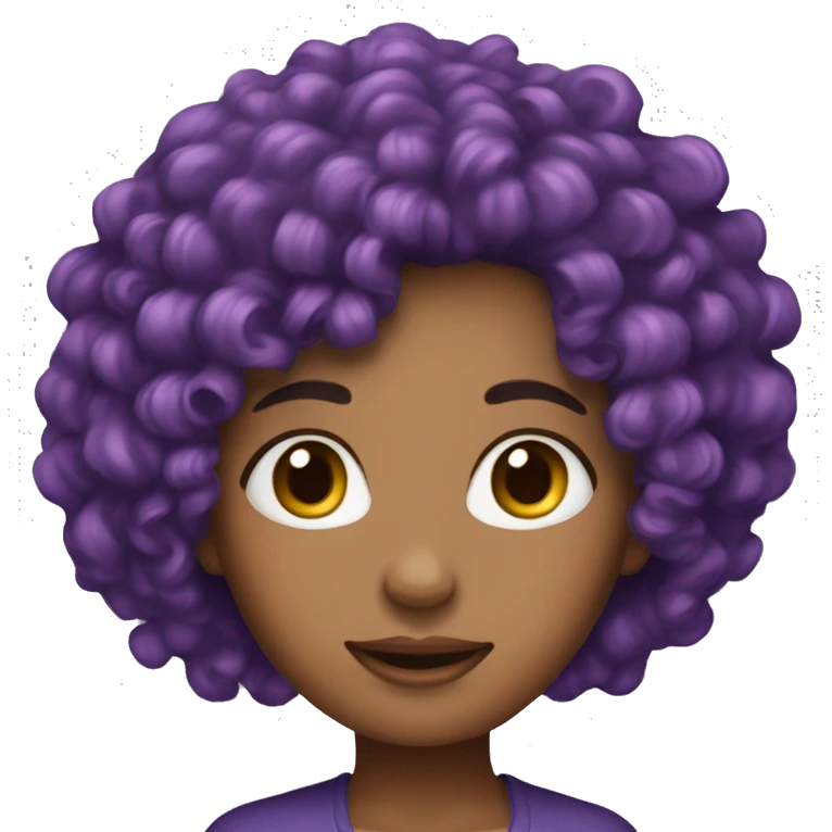 Woman purple curly hair  emoji