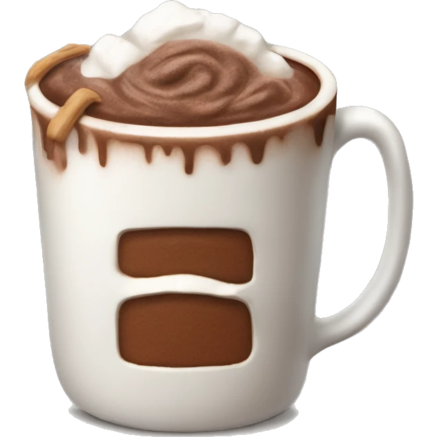 realistic luxurious hot cocoa emoji