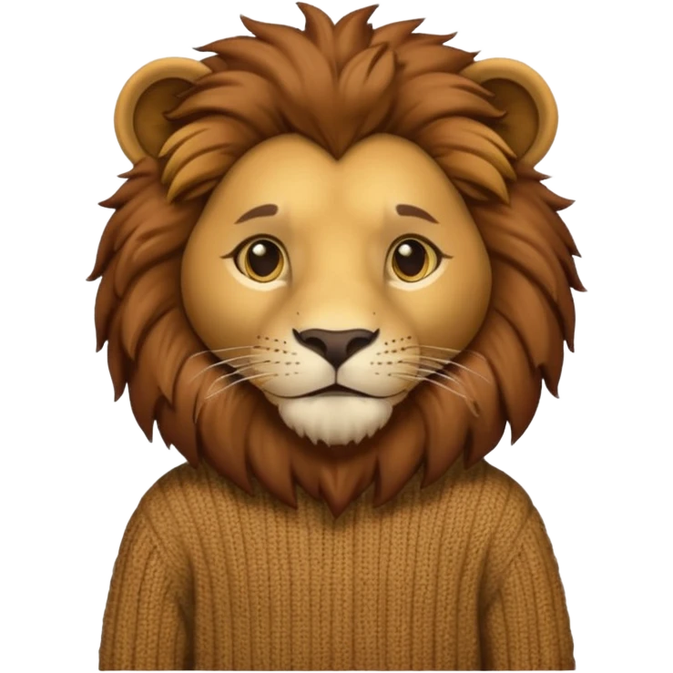 lion wearing jumper emoji