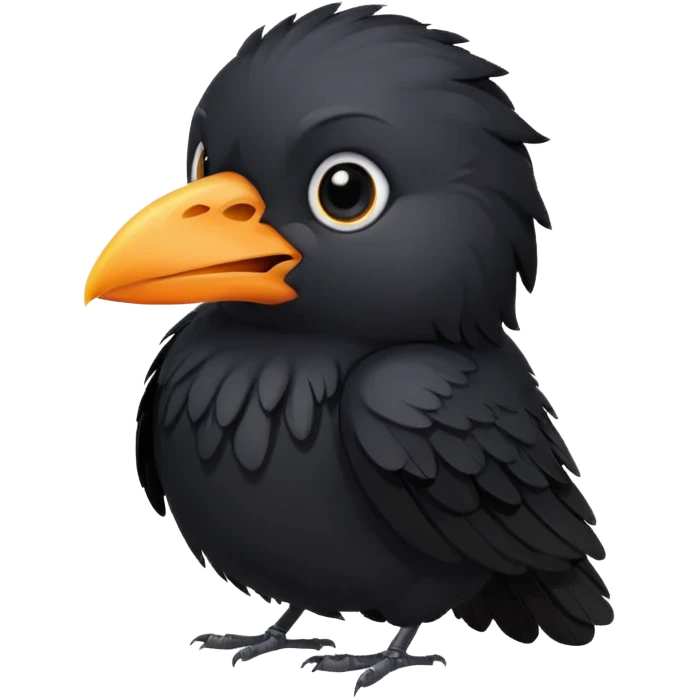 a cute crow emoji