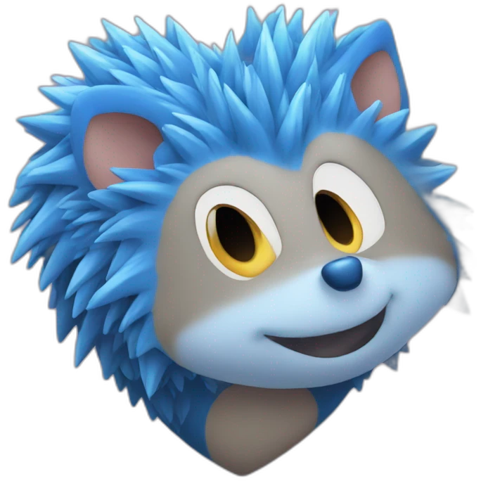 blue hedgehog heart emoji
