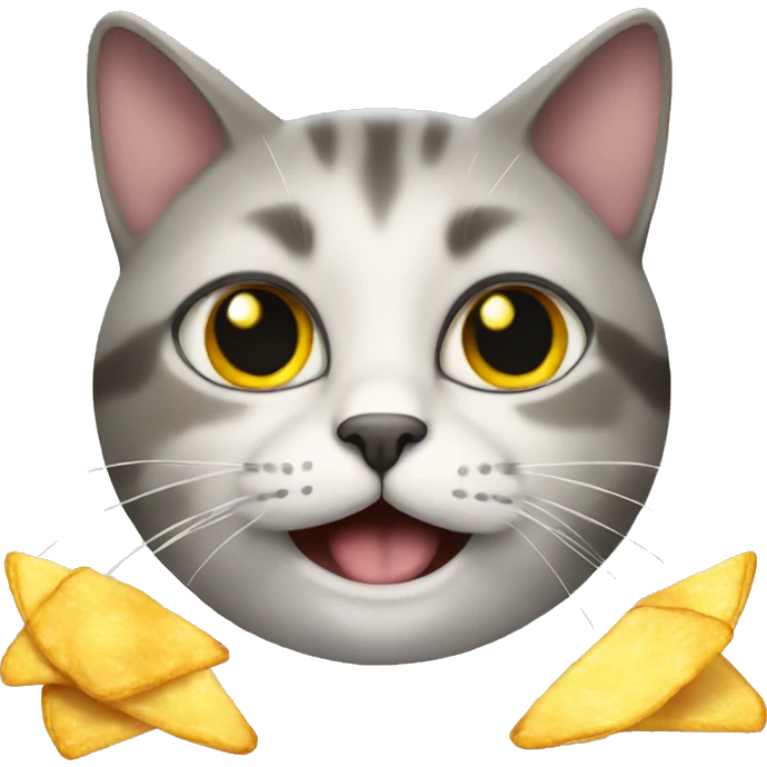 cat with chips emoji