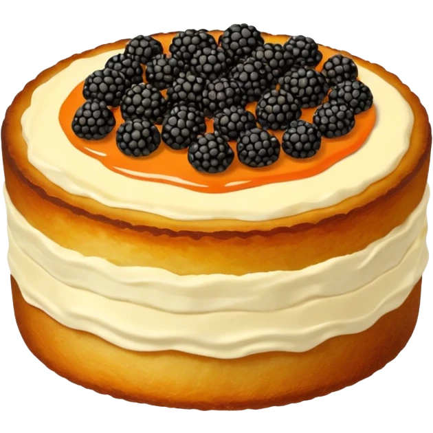 Black Caviar on a potato cake emoji
