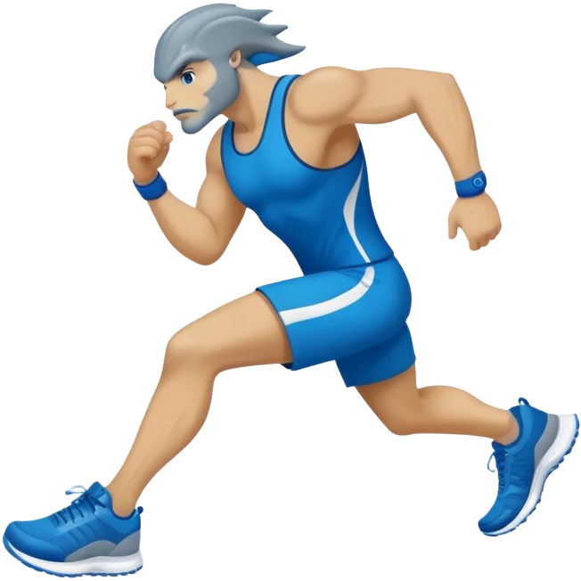Ocean predator sporting blue athletic footwear emoji