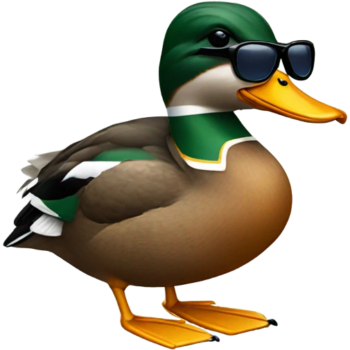 Mallard wearing sunglasses emoji