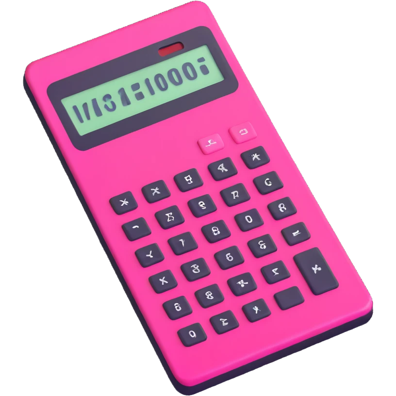 pink calculator emoji