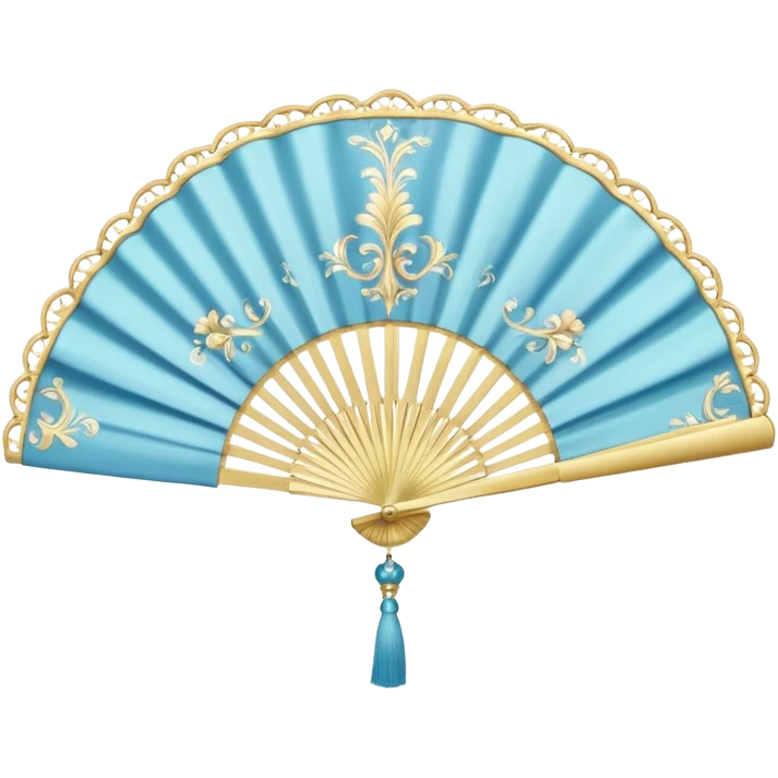 rococo blue fan emoji