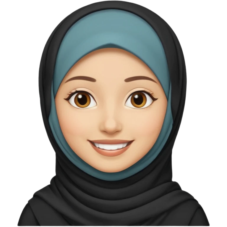 emoji perempuan berhijab, tersenyum emoji
