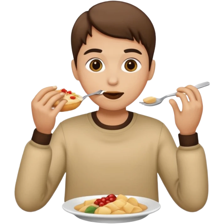 “Eating” an outfit  emoji