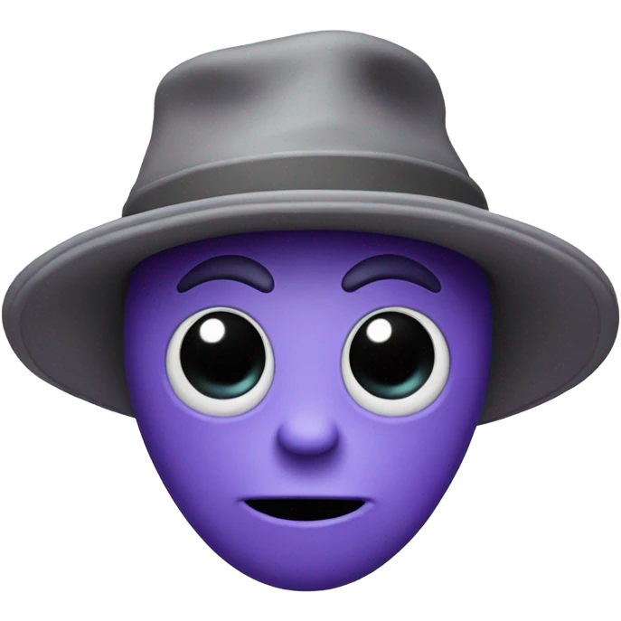  Purple Alien with a backwards hat emoji