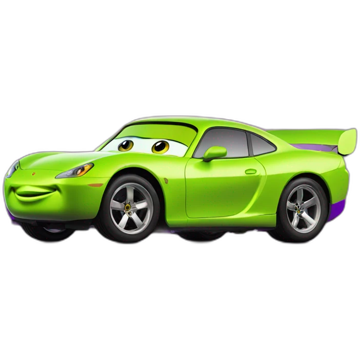 lemon-green-and-purple-neon-Lighting mcqueen emoji