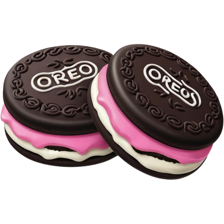 oreos pink and Oreo’s black emoji
