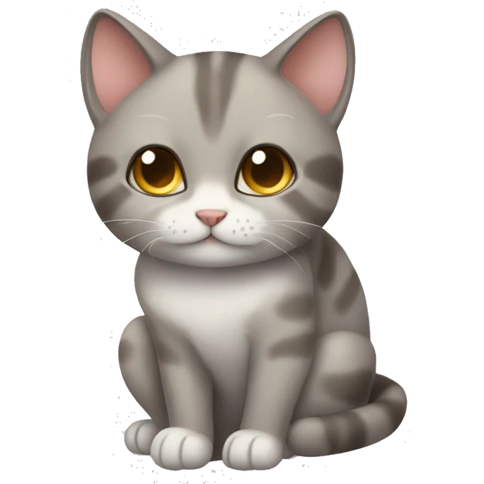 a charming cat purring at the user emoji