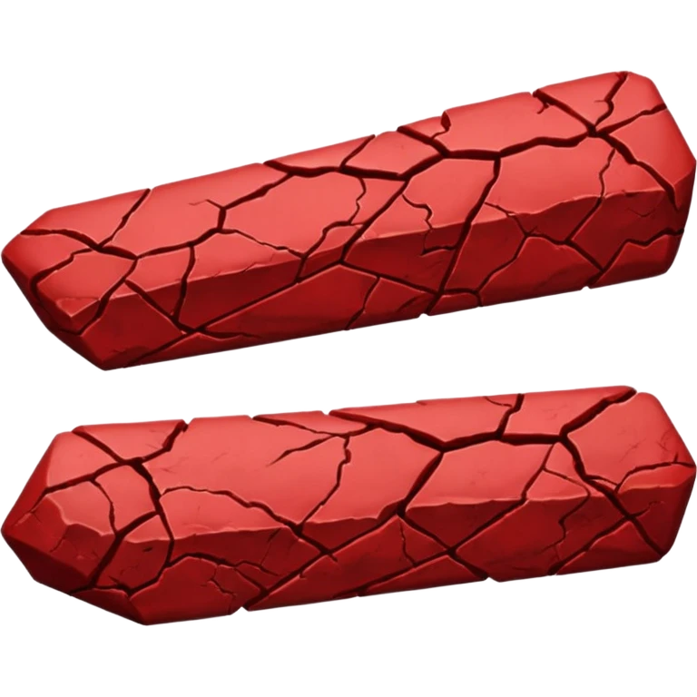 i want an hp bar for my discord bot which is text fight bot, i want a total of 3 emojis, left edge of hp bar, right edge of hp bar, middle of hp bar, i want the hp bar to look cracky and rocky like blood in rock emoji