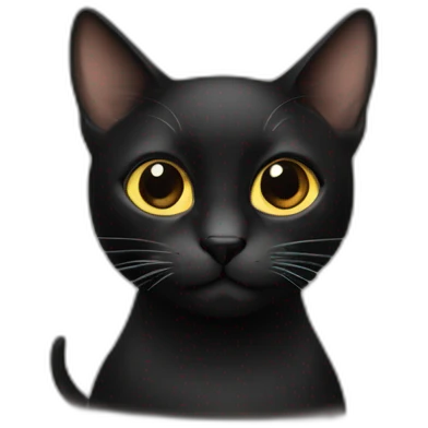 Gato negro emoji