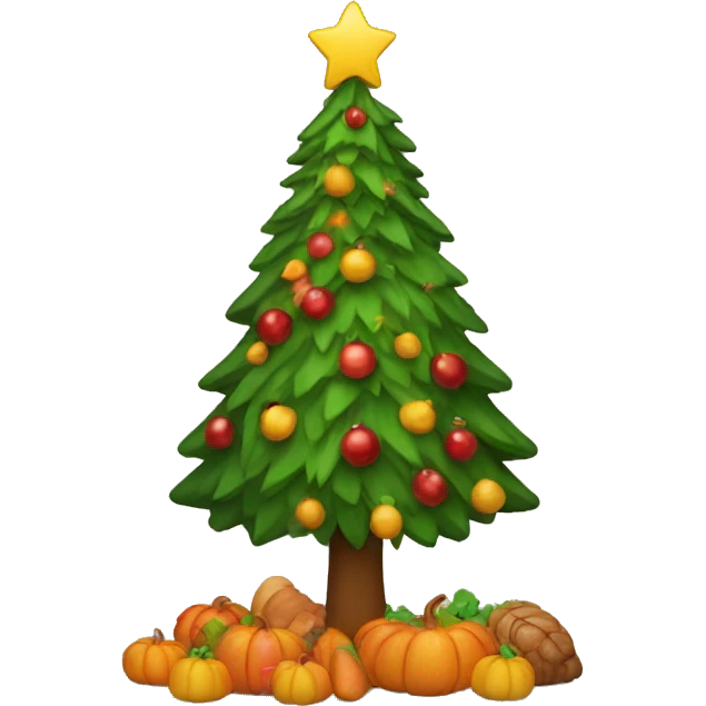 Thanksgiving Christmas Tree emoji