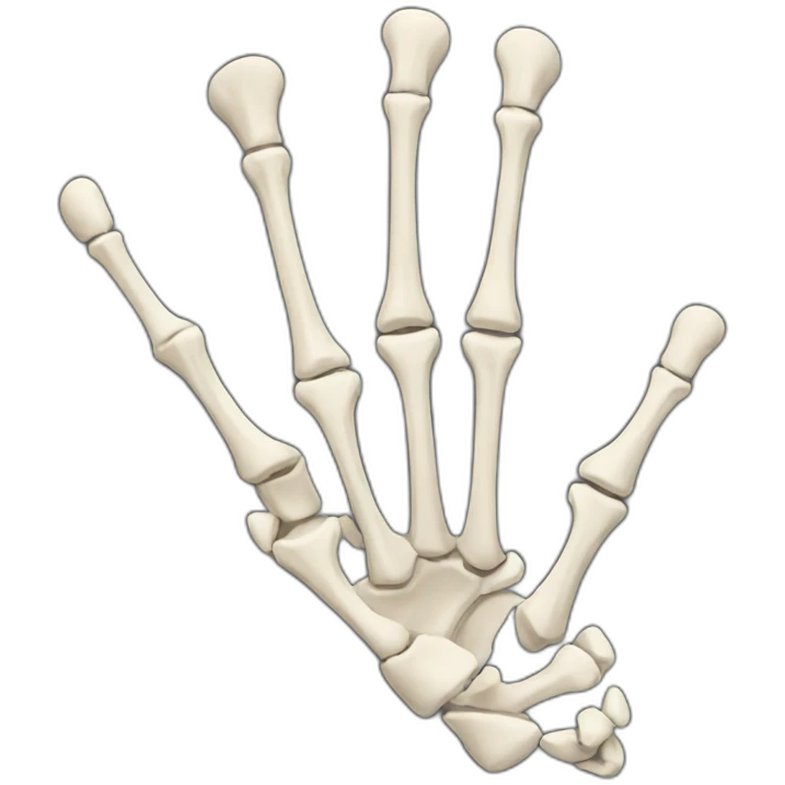 all Bones-hand right emoji