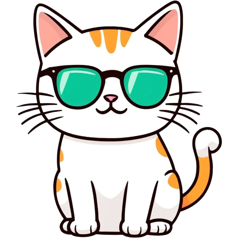 Cat with sunglasses emoji