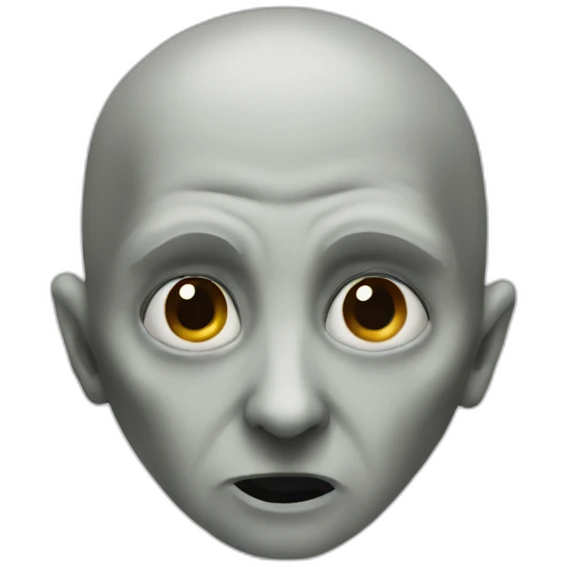 Voldemort with nose emoji