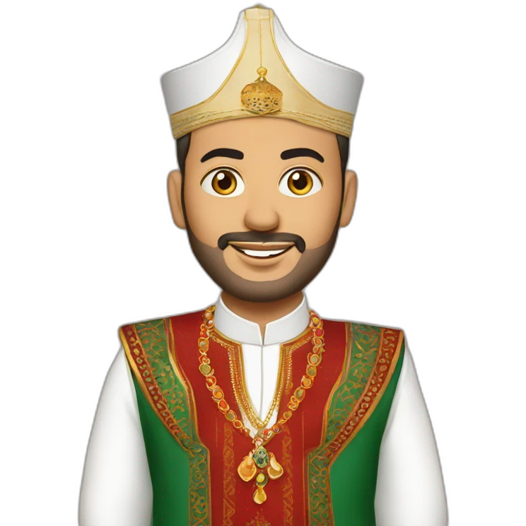 Mohammed VI in moroccan dress emoji