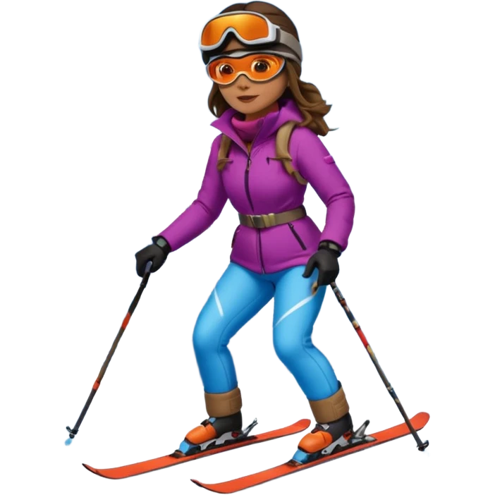 Woman Ski, Backgroundatterhorn emoji