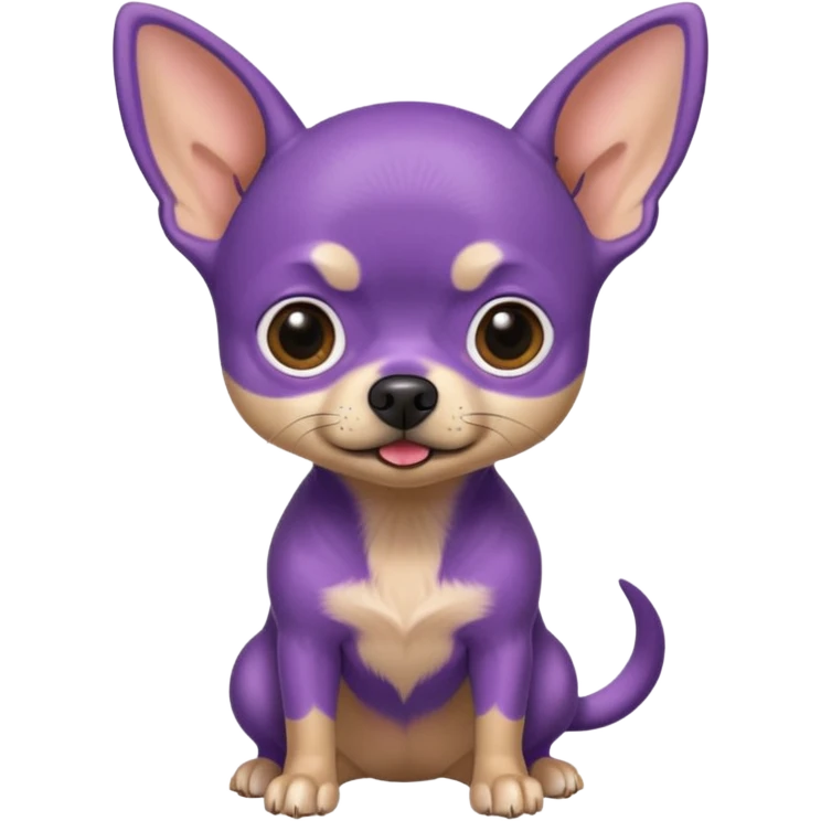 Purple scared chihuahua  emoji